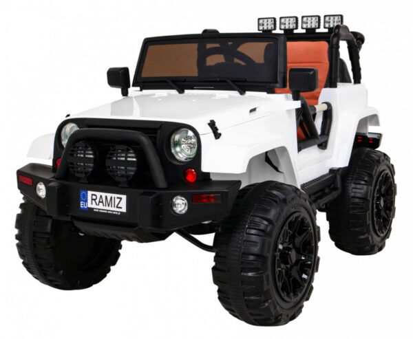 Auto na akumulator All Terrain dla dzieci Biały Terenówka typu jeep