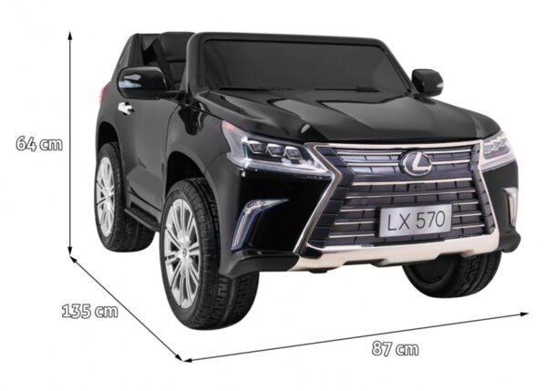 Lexus LX570 Lakierowane Autko dla 2 dzieci Czarny
