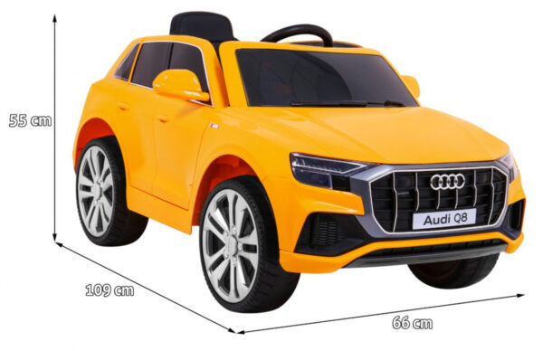 Audi Q8 Lift, SUV na akumulator dla dzieci Żółty