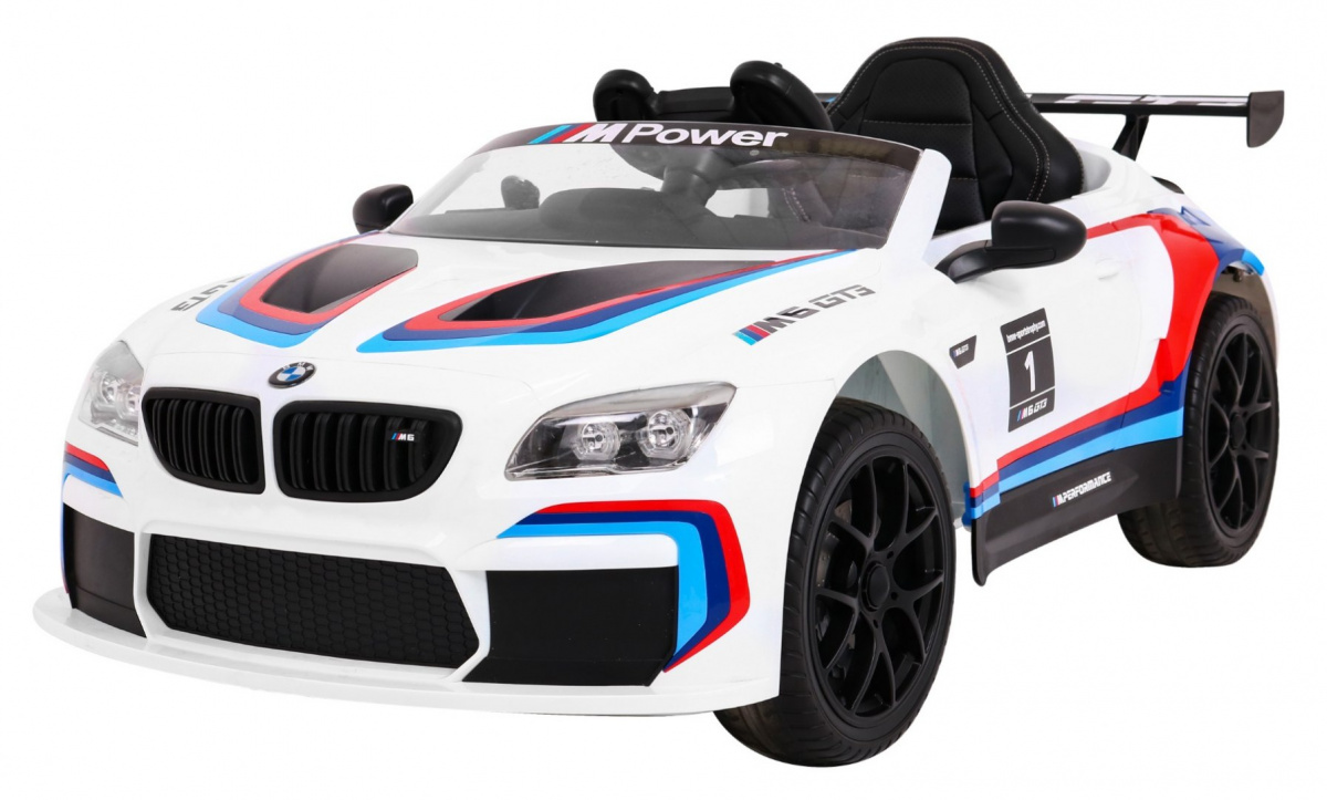 BMW M6 GT3 Auto na akumulator dla dzieci Biały
