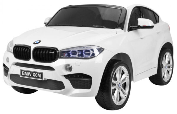 BMW X6M XXL dla 2 dzieci Biały SUV