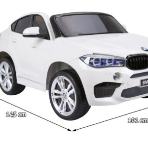 BMW X6M XXL dla 2 dzieci Biały SUV
