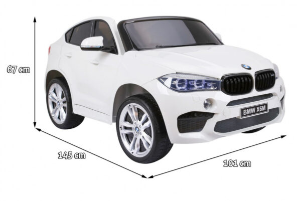 BMW X6M XXL dla 2 dzieci Biały SUV