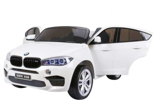 BMW X6M XXL dla 2 dzieci Biały SUV