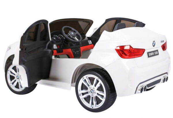 BMW X6M XXL dla 2 dzieci Biały SUV