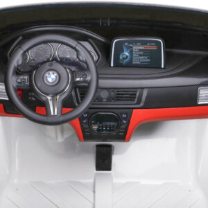 BMW X6M XXL dla 2 dzieci Biały SUV