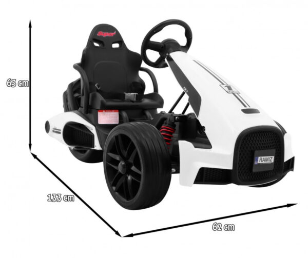 Gokart na akumulator Bolid XR-1 dla dzieci Biały