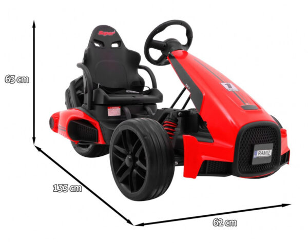 Gokart na akumulator Bolid XR-1 dla dzieci Czerwony