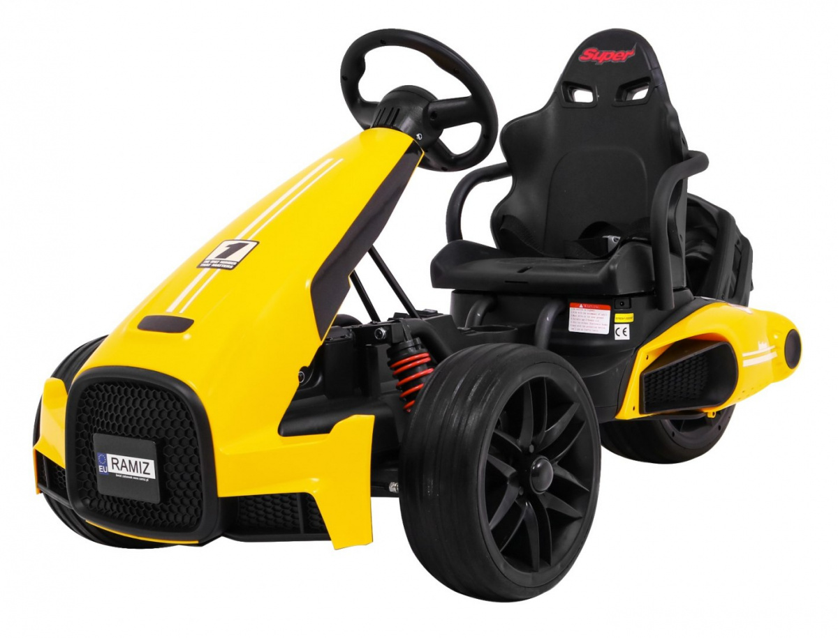 Gokart na akumulator Bolid XR-1 dla dzieci Żółty