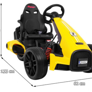 Gokart na akumulator Bolid XR-1 dla dzieci Żółty