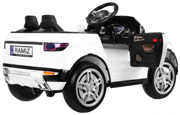 Autko Rapid Racer elektryczne dla dzieci, Biały SUV