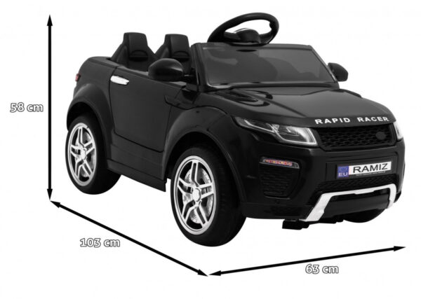Autko Rapid Racer elektryczne dla dzieci, Czarny SUV