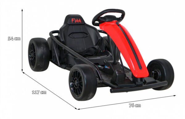 Gokart FX1 Drift Master na akumulator dla dzieci Czerwony