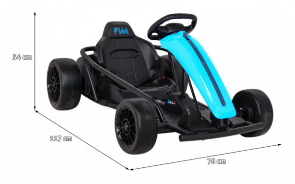 Gokart FX1 Drift Master na akumulator dla dzieci Niebieski