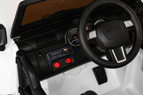 Auto na akumulator All Terrain dla dzieci Biały Terenówka typu jeep