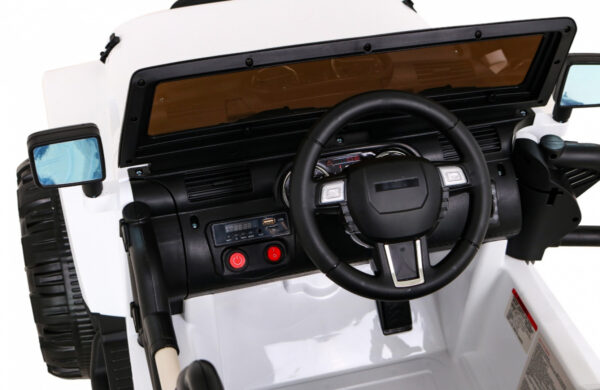 Auto na akumulator All Terrain dla dzieci Biały Terenówka typu jeep