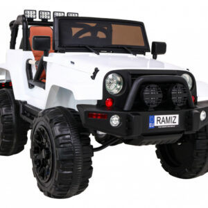 Auto na akumulator All Terrain dla dzieci Biały Terenówka typu jeep