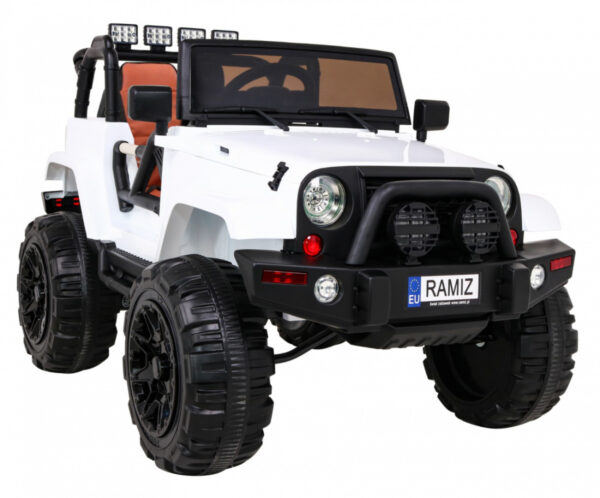 Auto na akumulator All Terrain dla dzieci Biały Terenówka typu jeep