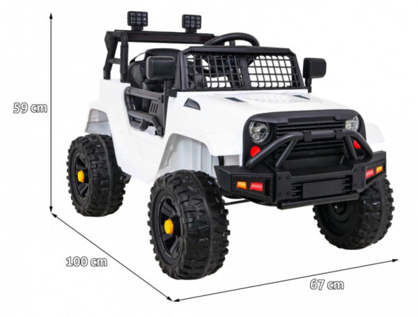 Autko Jeep Dark Night na akumulator dla dzieci Biały