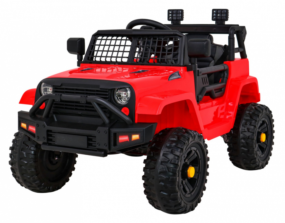 Autko Jeep Dark Night na akumulator dla dzieci Czerwony