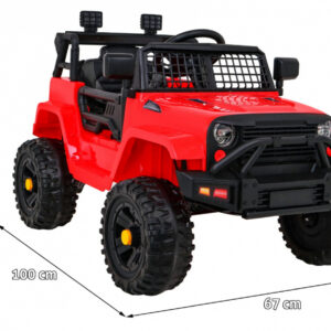 Autko Jeep Dark Night na akumulator dla dzieci Czerwony