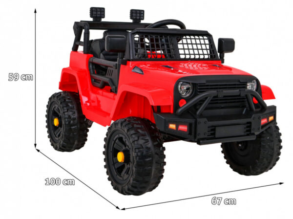 Autko Jeep Dark Night na akumulator dla dzieci Czerwony