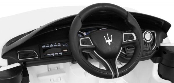 Maserati Ghibli na akumulator dla dzieci Biały