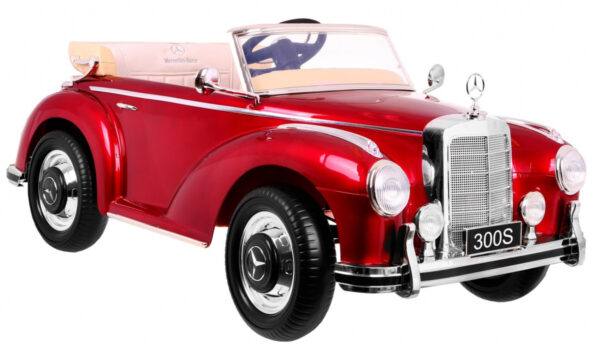 Mercedes Benz 300S Retro dla dzieci Lakier Czerwony