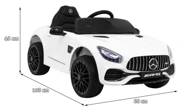 Mercedes Benz GT na akumulator dla dzieci Biały