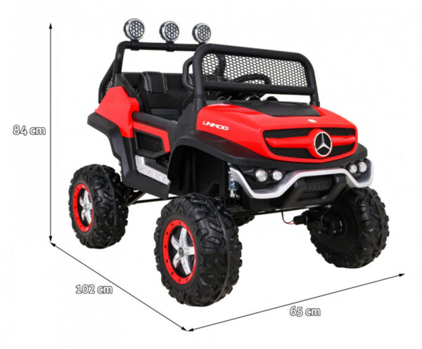 Mercedes Benz Unimog dla dzieci Terenowy Czerwony