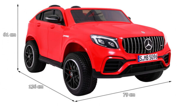 Auto Mercedes GLC 63S dla dzieci Czerwony Suv