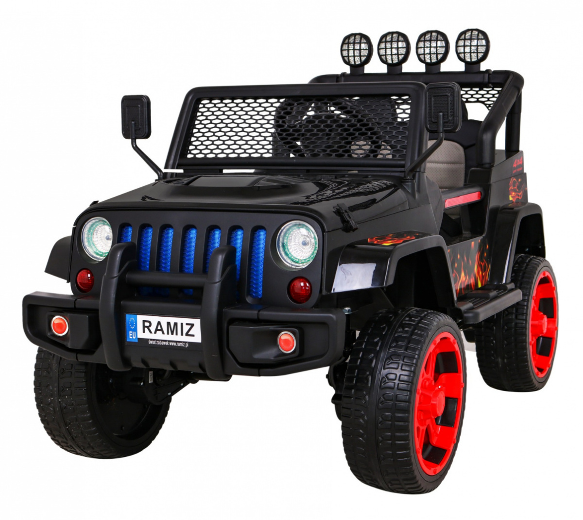 Autko terenowe Raptor Drifter Płomienie