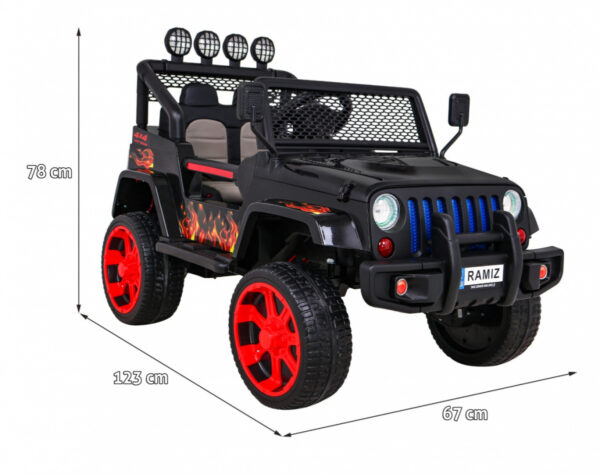 Autko terenowe Raptor Drifter Płomienie