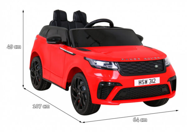 Range Rover Velar na akumulator Czerwony SUV