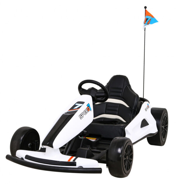 Gokart Speed 7 Drift King na akumulator dla dzieci Biały