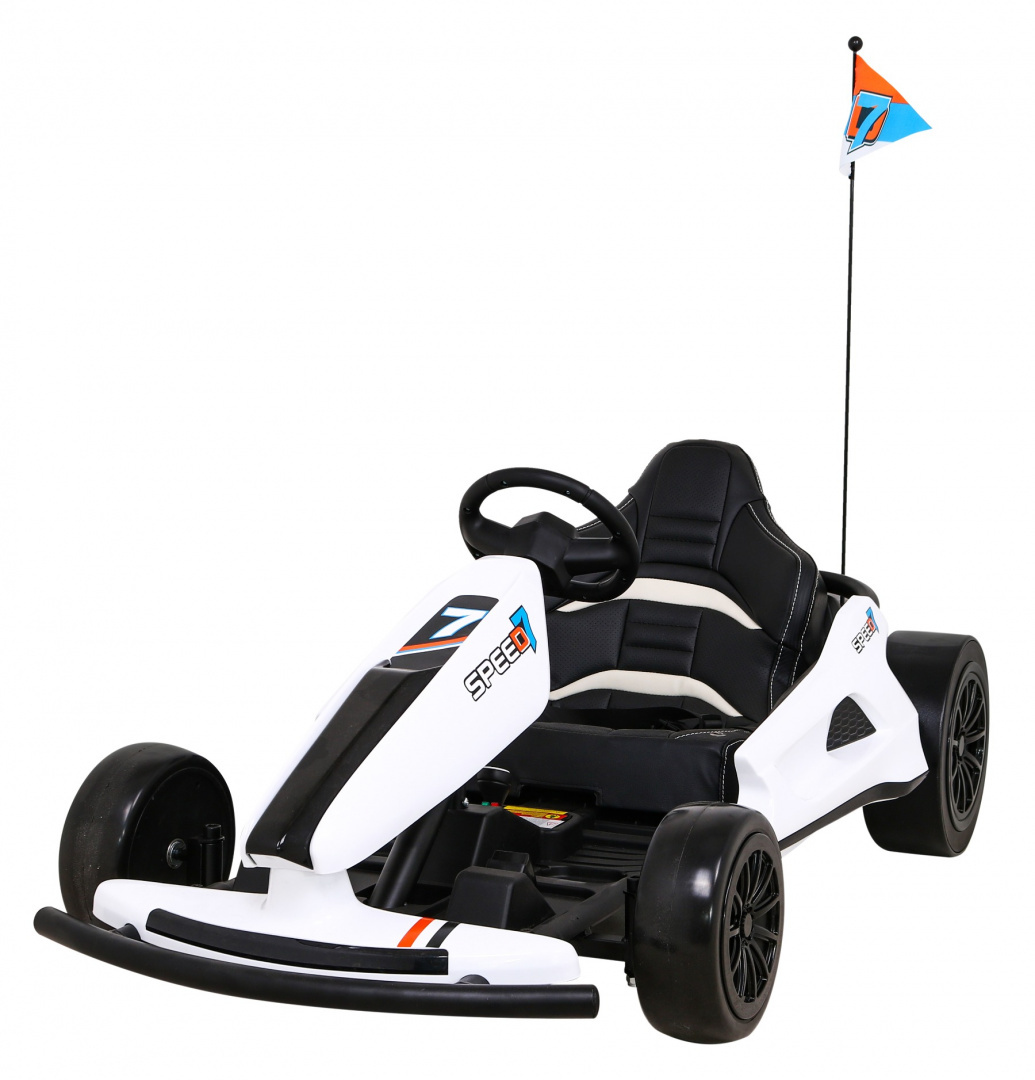 Gokart Speed 7 Drift King na akumulator dla dzieci Biały