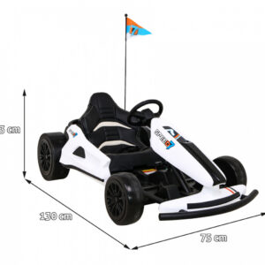 Gokart Speed 7 Drift King na akumulator dla dzieci Biały
