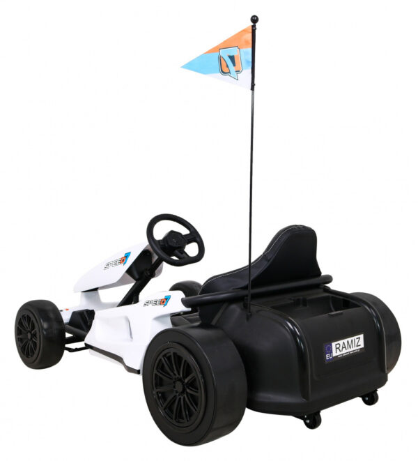 Gokart Speed 7 Drift King na akumulator dla dzieci Biały