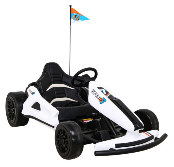 Gokart Speed 7 Drift King na akumulator dla dzieci Biały