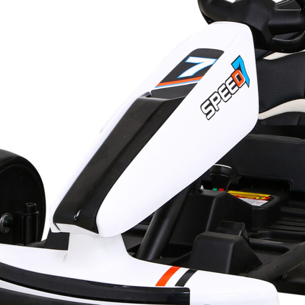 Gokart Speed 7 Drift King na akumulator dla dzieci Biały