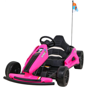 Gokart Speed 7 Drift King na akumulator dla dzieci Różowy