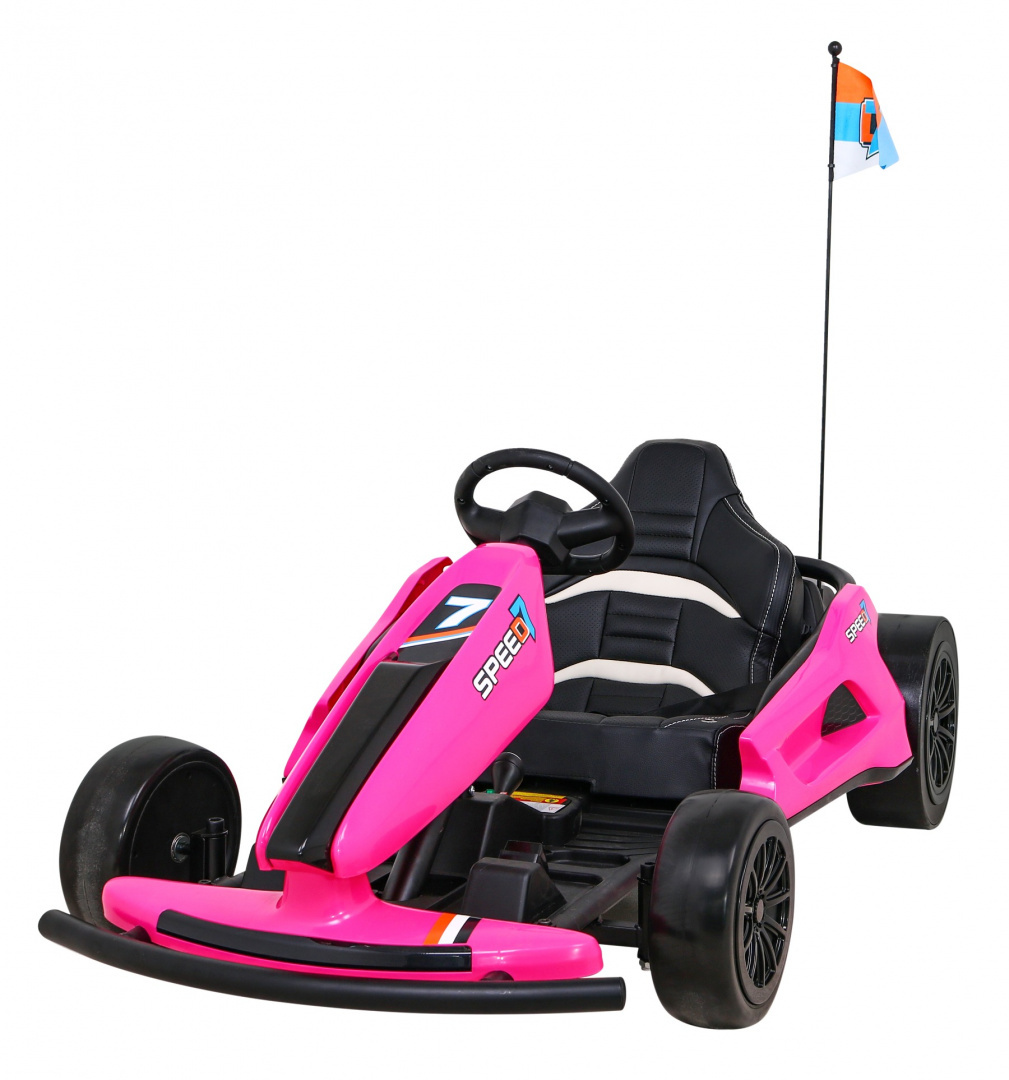 Gokart Speed 7 Drift King na akumulator dla dzieci Różowy