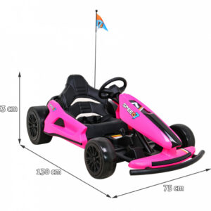 Gokart Speed 7 Drift King na akumulator dla dzieci Różowy