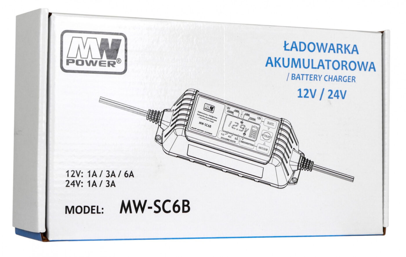 Ładowarka akumulatorowa z Wyświetlaczem LCD 12V i 24V