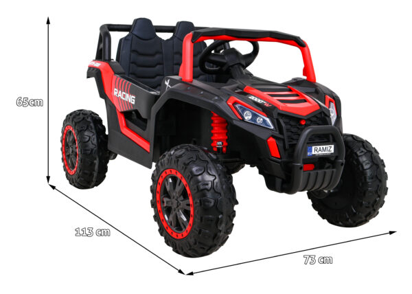 Buggy UTV 2000M Racing Auto na akumulator Czerwony