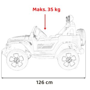 Jeep Wrangler Rubicon na akumulator dla dzieci Zielony