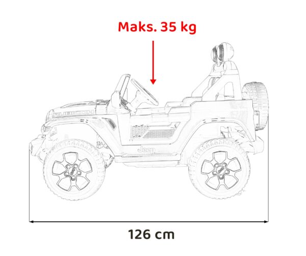 Jeep Wrangler Rubicon na akumulator dla dzieci Zielony