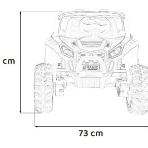 Buggy UTV 2000M Racing Auto na akumulator Czerwony