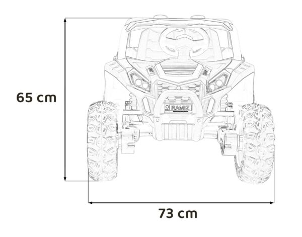 Buggy UTV 2000M Racing Auto na akumulator Biały